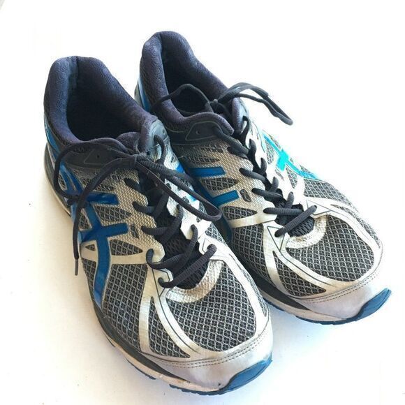 ASICS Gel-Cumulus 17 Mens Size 13 Running Shoes Athletic Blue Gray Lace Up T5D4N - Picture 1 of 5